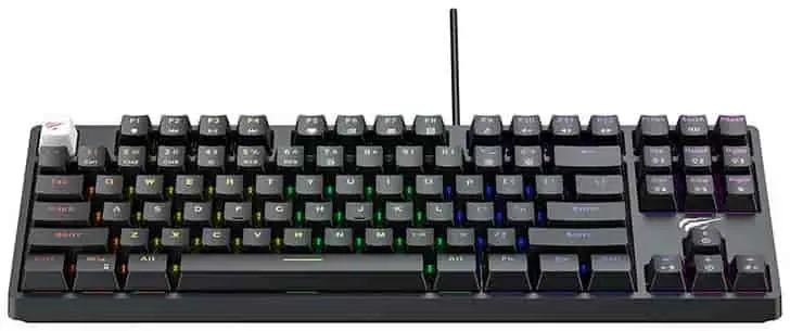 CLAVIER MECANIQUE GAMING HAVIT KB890L 87 KEY BLUE-SWITCH RGB BLACK